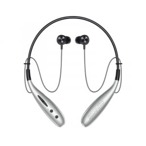 Casti - Casti bluetooth in-ear cu guler Bluedio Hn+, Difuzor de 13mm, 116dB, 32Ω, Microfon, Slot memorie, Bluetooth v5.0, Design magnetic, Silver