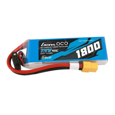 Altele - Acumulator GensAce G-Tech LiPo 1800mAh 7.4V 45C 2S1P XT60