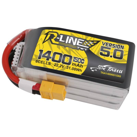 Acumulator Tattu R-Line 5.0 1400mAh 22.2V 150C 6S1P XT60 [1]