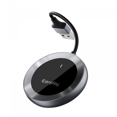 iSEN A20 Vezeték nélküli Autós Adapter Android Auto és CarPlay-hez, Fekete, USB és Type-C, Automatikus Csatlakozás, 5.8 GHz, Plug & Play [1]