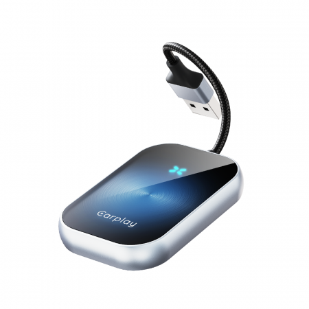 Adaptor auto wireless iSEN A21 pentru Android Auto și CarPlay, Saphire Blue, USB și Type-C, Conectare automată, 5.8 GHz, Plug & Play [5]