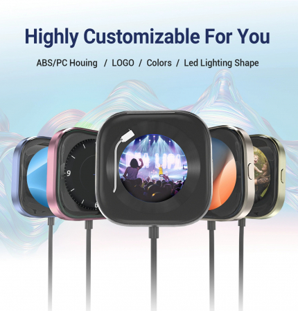 iSEN CPC1 Vezeték nélküli Autós Adapter CarPlay-hez (iOS), Fekete, 1,6 hüvelykes Kijelző Képekhez, Digitális Óra, Légfrissítő Funkció, Type-C, Automatikus Csatlakozás [3]