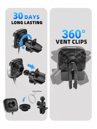 iSEN CPC1 Vezeték nélküli Autós Adapter CarPlay-hez (iOS), Fekete, 1,6 hüvelykes Kijelző Képekhez, Digitális Óra, Légfrissítő Funkció, Type-C, Automatikus Csatlakozás [15]