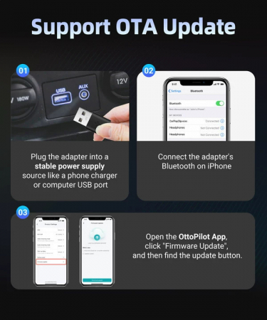 iSEN CPC1 Vezeték nélküli Autós Adapter CarPlay-hez (iOS), Fekete, 1,6 hüvelykes Kijelző Képekhez, Digitális Óra, Légfrissítő Funkció, Type-C, Automatikus Csatlakozás [17]