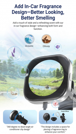 iSEN CPC1 Vezeték nélküli Autós Adapter CarPlay-hez (iOS), Fekete, 1,6 hüvelykes Kijelző Képekhez, Digitális Óra, Légfrissítő Funkció, Type-C, Automatikus Csatlakozás [10]