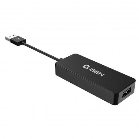 Az autó tartozékai - iSEN CCPM Fekete USB Adapter, Kábelcsatlakozás, LED jelző, Hangvezérlés