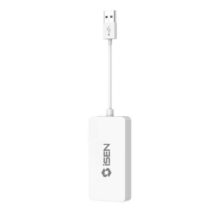 Az autó tartozékai - Vezeték nélküli USB adapter iSEN CCPA Fehér, WiFi 5, Kábel vagy vezeték nélküli kapcsolat, APK integrált autós készlet