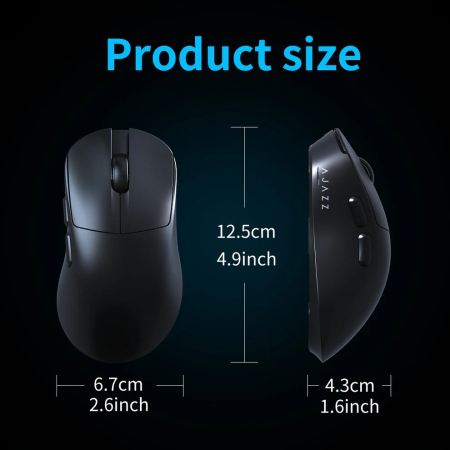 AJAZZ AJ179 V2 Max, PAW3311 Sensor Gaming,12000 DPI, Black [4]