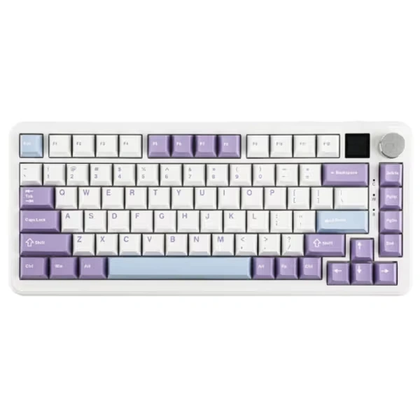 AJAZZ AK820 Max Plus Maillard Switch TFT Screen Bluetooth ,2.4G Wireless ,Wired RGB Hot-Swap, Purple-White-Blue [4]