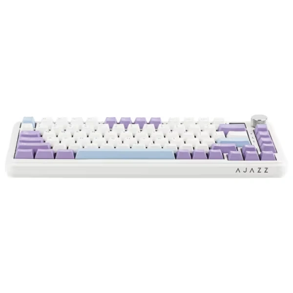 AJAZZ AK820 Max Plus Maillard Switch TFT Screen Bluetooth ,2.4G Wireless ,Wired RGB Hot-Swap, Purple-White-Blue [2]