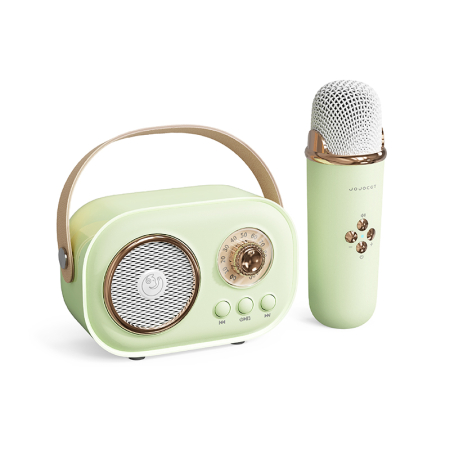 Portable Karaoke Machine iSEN C20 Plus, Green, UHF Wireless Microphone, Bluetooth 5.0, HIFI Sound, Anti-howling, 2-4H Battery Life, Multiple Apps, 1000mAh/500mAh Battery, Type-C Charging [1]