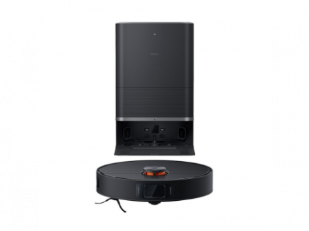 Smart Home - Xiaomi X20 Max Aspirator Robot Negru, 6000 Pa, Statia Omni cu Ridicare Automata a Lavetei de Mop, Navigare Laser LDS, 55W, 14.4V, 5200mAh, Google Home, Alexa