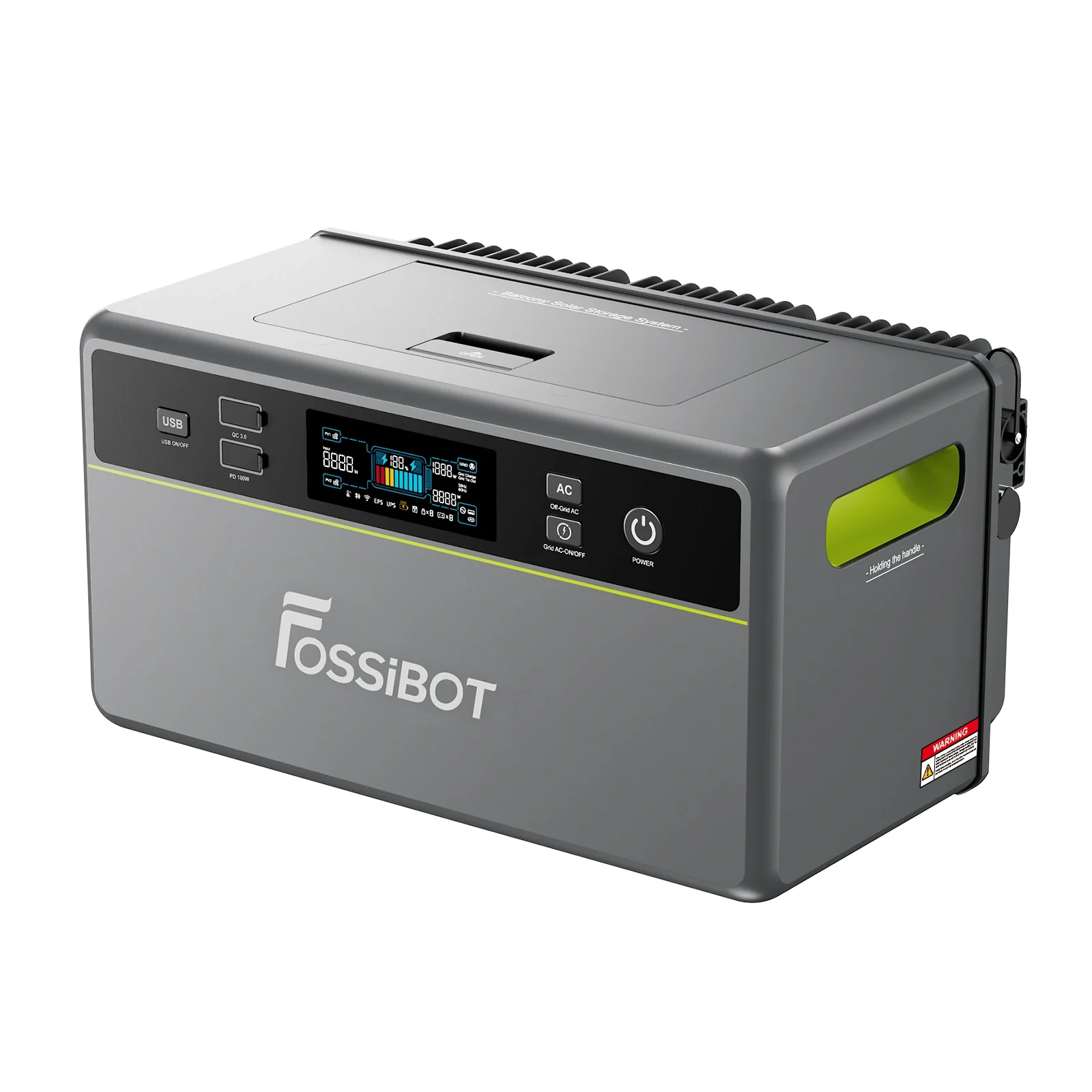 FOSSiBOT FBP1200 Energy Storage Battery, 1958Wh LiFePO4, 1200W Output, 2000W Solar Input, Bluetooth, WiFi, IP65 [2]