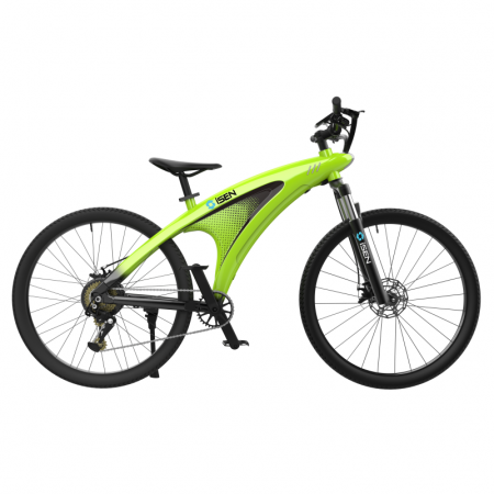 Electric bicycle iSEN Q5 Green, 650W, 27.5" Wheel, 9 Shimano speeds, Full Electric or Assisted Riding, 45km/h, Detachable Battery, IPX4 [3]
