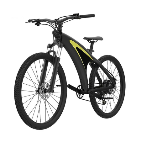 Electric bikes - Electric bicycle iSEN Q5 Gray with Green, 650W, 27.5" Wheel, 9 Shimano Speeds, Full Electric or Assisted Riding, 45km/h, Detachable Battery, IPX4