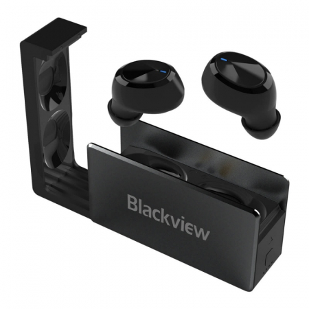 Headphones - Casti wireless in-ear Blackview AirBuds 2 TWS Negru cu cutie de incarcare si transport