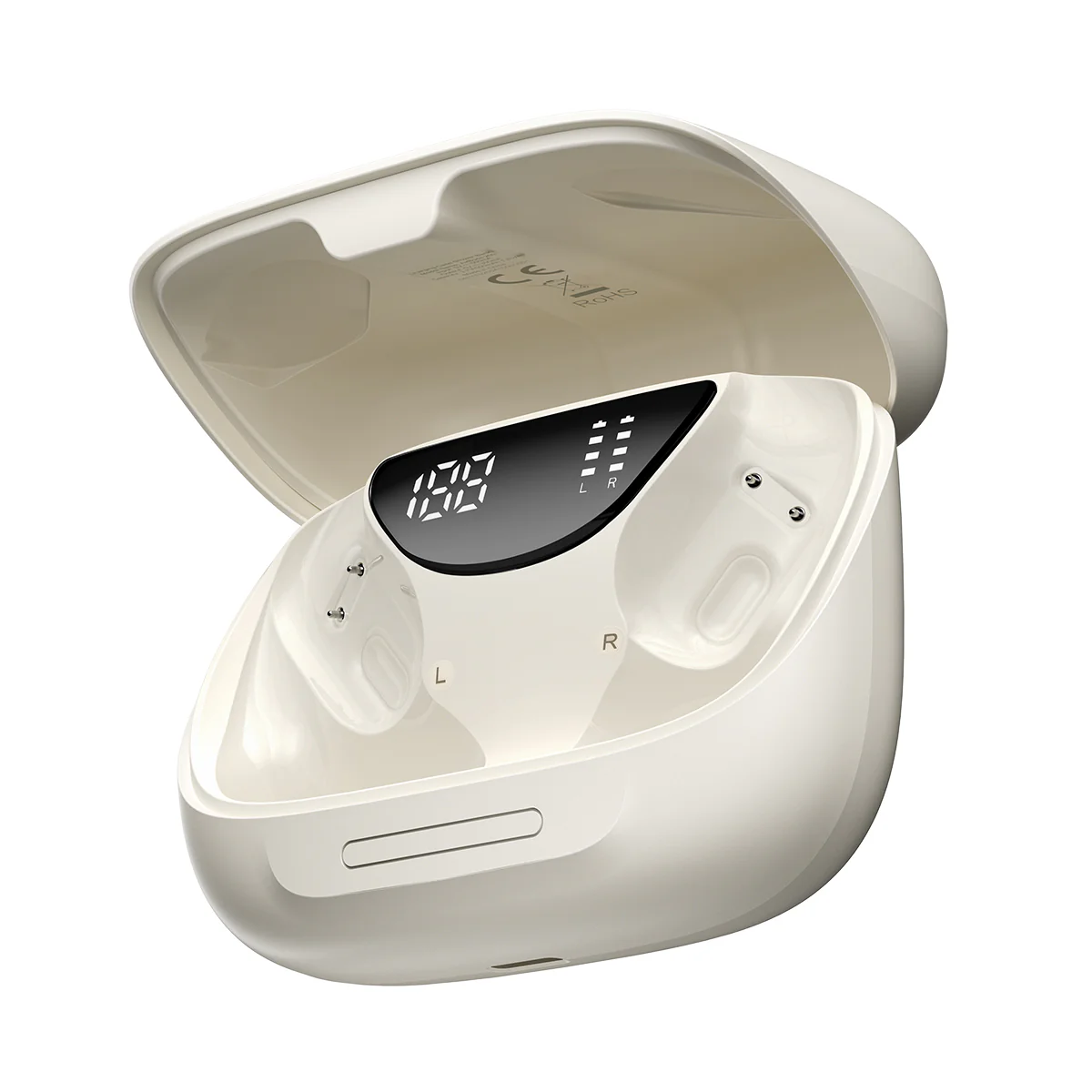 Blackview AirBuds 200 nyitott kialakítású vezeték nélküli fülhallgató 500mAh töltőtokkal, Fehér, Bluetooth 5.4, IP68, AI zajszűrés, Hangalapú asszisztens, Érintésvezérlés, Szilikon [3]