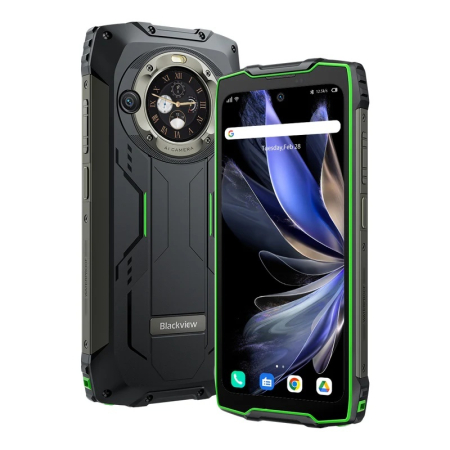 Telefon mobil Blackview BV9300 Pro Verde, 4G, Dual Screen 6.7"+1.32" FHD+ 120Hz, 16GB RAM (8GB + 8GB extensibili), 256GB, Android 13, Helio G99, NFC, 15080mAh, Dual SIM [4]