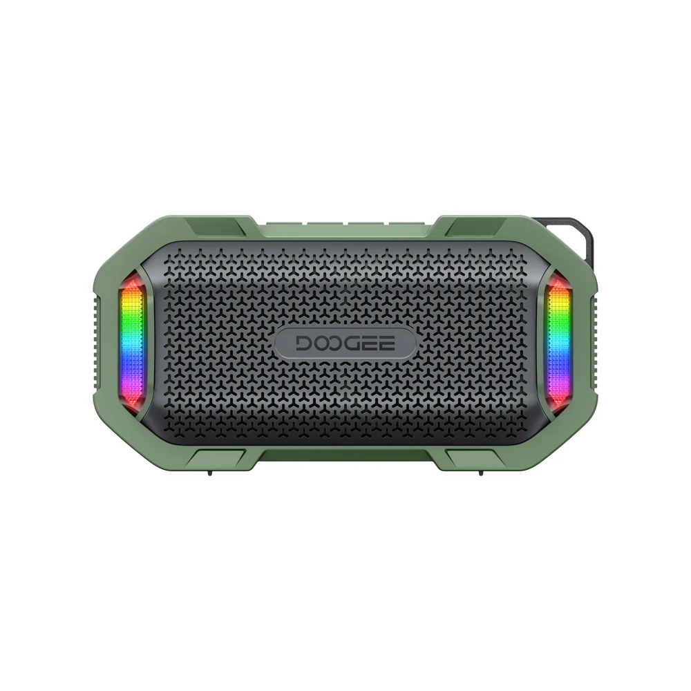 Noutati - Boxă Portabilă Bluetooth DOOGEE Mag Grip, Verde, 15W Peak, Bluetooth 5.3, Prindere Magnetică, IP67, RGB, TWS Stereo, Baterie 1800mAh, Autonomie 10h