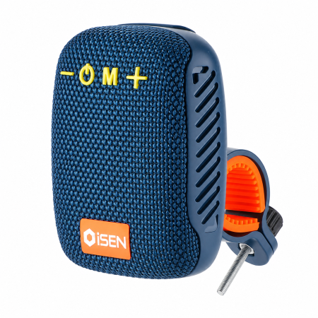 iSEN - Boxă Portabilă Bluetooth iSEN 392, Albastru închis, 5W, Bluetooth 5.3, IPX5, Sunet Stereo 360°, Montare Rapidă pe Ghidon Bicicletă sau Trotinetă Electrică, Suport Inclus
