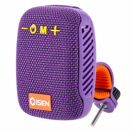 iSEN - Boxă Portabilă Bluetooth iSEN 392, Mov, 5W, Bluetooth 5.3, IPX5, Sunet Stereo 360°, Montare Rapidă pe Ghidon Bicicletă sau Trotinetă Electrică, Suport Inclus