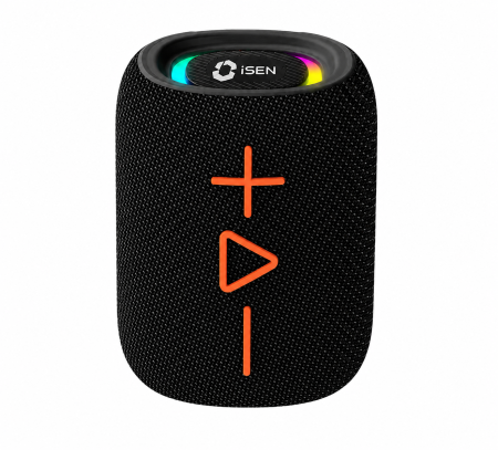 Boxe Portabile - Boxă Portabilă iSEN S360, Negru, Bluetooth 5.4, TWS, 8W, RGB Light, USB/TF, Hands-Free, Hi-Fi Sound, 1500mAh