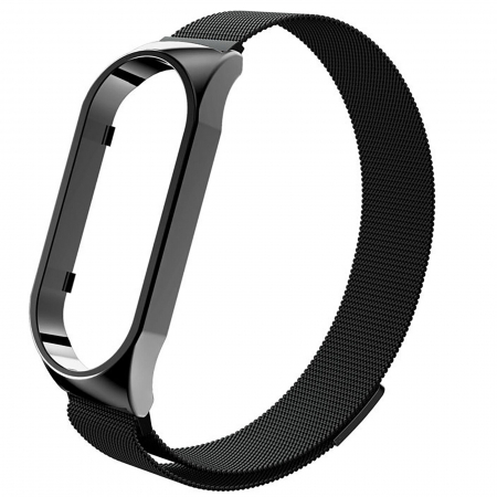 Accesorii Smartwatch - Bratara de schimb din metal cu zale mici pentru Xiaomi Mi Band 5 si Mi Band 6
