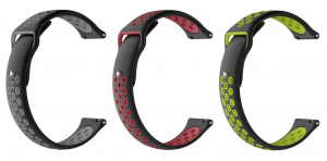 Accesorii Smartwatch - Bratara de schimb din silicon pentru Xiaomi Huami Amazfit GTS, in doua culori, cu aerisire, confortabila si rezistenta