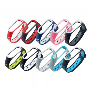 Bratara de schimb din TPE de inalta calitate pentru Xiaomi Mi band 3/4, in doua culori, cu aerisire, confortabila si rezistenta [0]