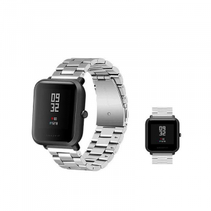 Bratara de schimb din metal cu zale mari pentru smartwatch Xiaomi AmazFit Bip [3]