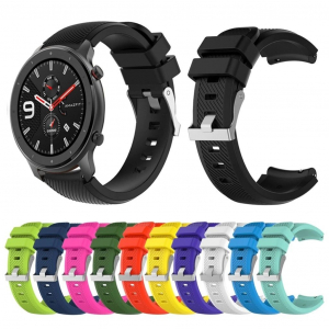 Accesorii Smartwatch - Bratara de schimb din silicon cu striatii pentru Xiaomi Huami Amazfit GTR 42mm, diferite colorituri, confortabila si rezistenta