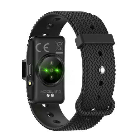 iSEN B12 Smart Band, Black, 0.80”, Bluetooth 5.3, Heart Rate, SpO2, Sleep Monitoring, Sports Modes, IP68, NxWear, 130mAh Battery, 10–15 Days Battery Life [1]