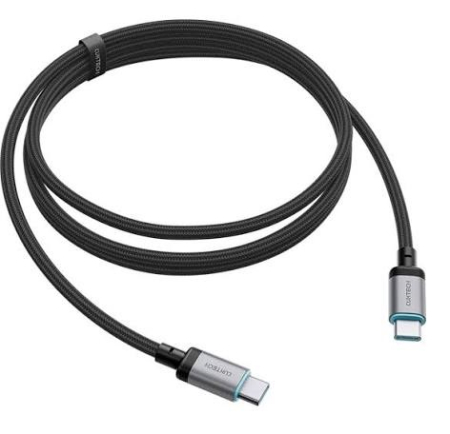 Hírek - Cuktech USB dupla Type-C adatkábel, fekete, 1.5m, gyorstöltés 240W, szövetkárpittal, 480Mbps