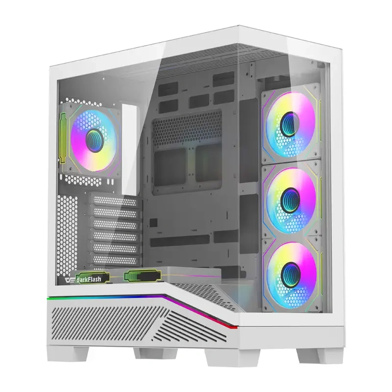 Gadgets - Carcasa pentru computer Darkflash K430 + ventilatoare (alba)