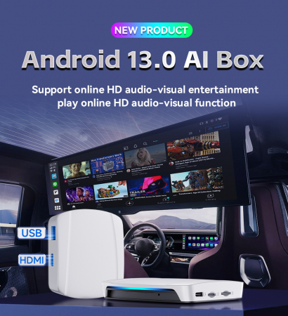 Carlinkit Tbox UHD Carplay 3 az 1-ben AI Box, 4G, Android 13, 8GB RAM, 128GB ROM, Qualcomm SDM660, HDMI vezeték nélküli, GPS [4]