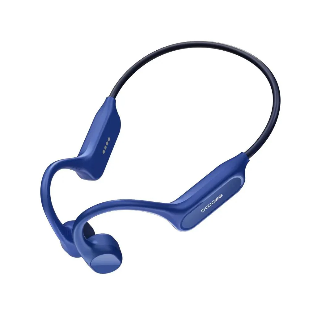 Wireless headphones - DOOGEE BoneBeat Swim Lite Bone Conduction Headphones, Blue, Bluetooth 5.4, MP3, IP68, 10h Playtime
