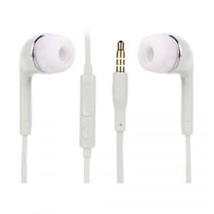 Casti cu Fir - Casti in-ear, tip dop, pentru telefon, albe