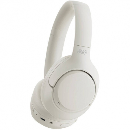 Casti - Căști wireless ANC Over-Ear QCY H3 Alb, Bluetooth 5.4, Control buton, IPX4