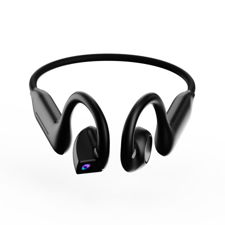 Căști Bluetooth AI iSEN E900, Negru, Cameră Sony 8MP, Open-Ear, Bluetooth 5.4, WiFi, 8GB, Traducere AI, Asistent Vocal, Reducere Zgomot Dual MIC, 220mAh [1]