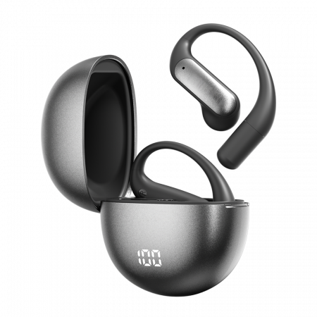 Casti Wireless - Casti wireless cu traducere AI iSEN M118, Negru, Bluetooth v5.4, Microfon integrat, Sunet HIFI, Afisaj digital al bateriei, Incarcare rapida Type-C, Inregistrare + Traducere + Transcriere