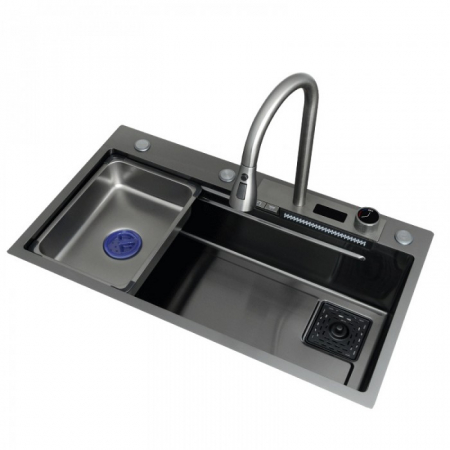 Smart Home - Chiuvetă multifuncțională iHunt Sink SC005, waterfall, display LED, spălător pahare, retractabilă