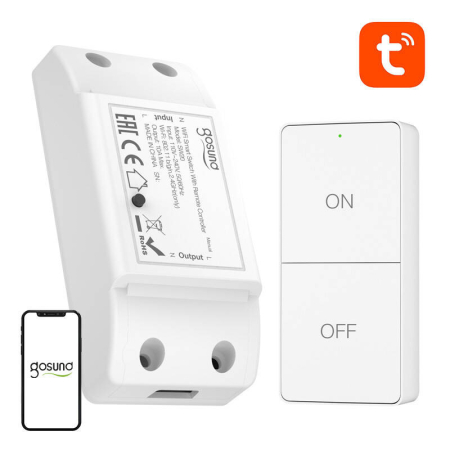 Gadgets - Comutator inteligent WiFi Gosund SW20 10A + telecomanda, Tuya
