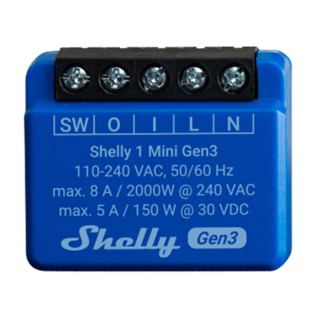 Gadgets - Controler Shelly 1 Mini Gen3