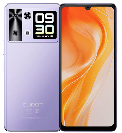 Telefoane - Cubot P90 Telefon Mobil, Mov, 4G, 6.88" HD+ 120Hz, 24GB RAM (12GB + 12GB extensibil), 256GB ROM, Android 15, Helio G100, 64MP, Ecran secundar 1.72", NFC, OTG, Face ID, 5100mAh, 18W, Dual SIM