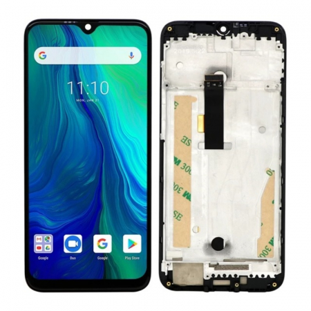 Telefon cserealkatrészek - Display OGS cu touch screen si rama original Ulefone Power 6 Negru