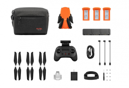 Drona pliabila Autel Evo Nano+ Premium, Portocaliu, 4K, 48MP, 1/2" CMOS, Gimbal pe 3 axe, GPS, 28 min timp zbor, Slot memorie, 2250 mAh [1]