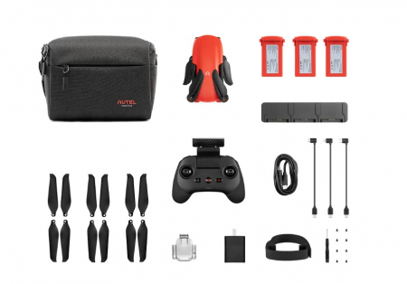 Drona pliabila Autel Evo Nano Premium, Rosu, 4K, 48MP, 1/2" CMOS, Gimbal pe 3 axe, GPS, 28 min timp zbor, Slot memorie, 2250 mAh [1]