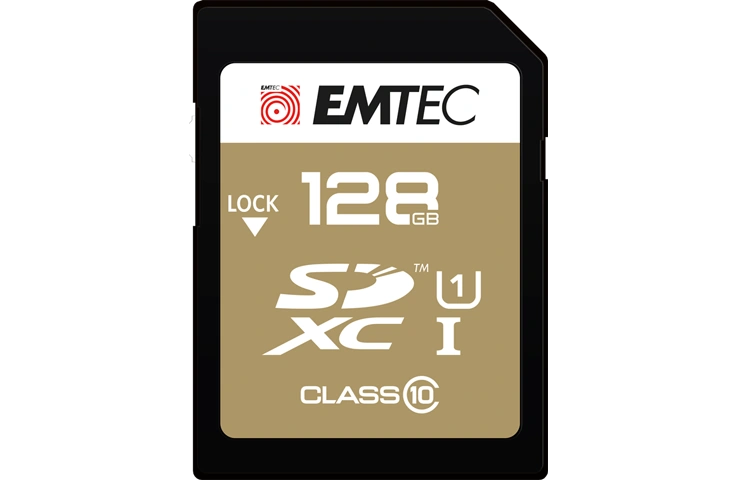 Accessories - EMTEC 128GB SD UHS-I U1 Elite Gold