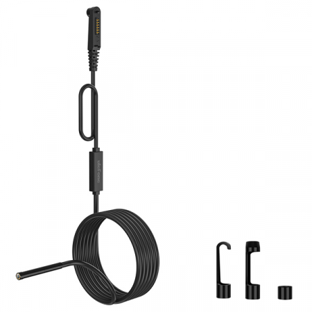 Endoscop portabil HD 3 in 1 Ulefone uSmart E02 Negru pentru Ulefone Armor 24, 21, 19, 18, 16 Pro, 13, 9/9E, 2m cablu semi-rigid, 7 LED-uri [1]