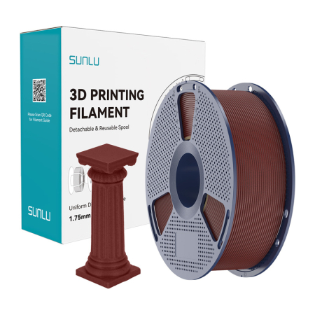 Gadgets - Filament de marmura de mare viteza Sunlu PLA (rosu caramiziu)